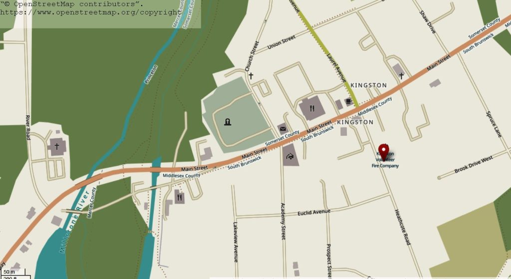 Map showing Fire house in downtown kingston